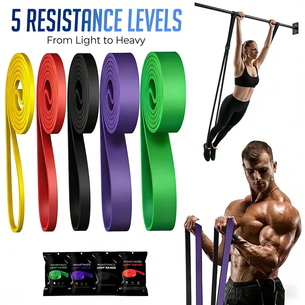 7-stufiges Hochleistungs-Widerstandsband für Agilitätstraining, Fitness-Ausrüstung, Yoga-Pilates-Zubehör, Gummiband für Heimtraining