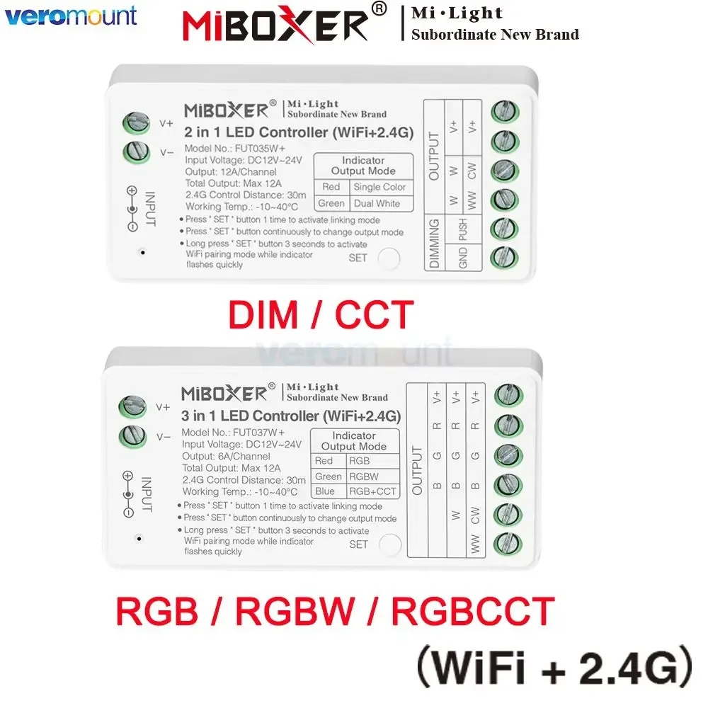 MiBoxer ZigBee /WiFi / 2.4G Smart LED-Controller FUT035W+ FUT035S+ DIM CCT FUT037W+ FUT037Z+ RGB RGBW RGBCCT für LED-Streifen