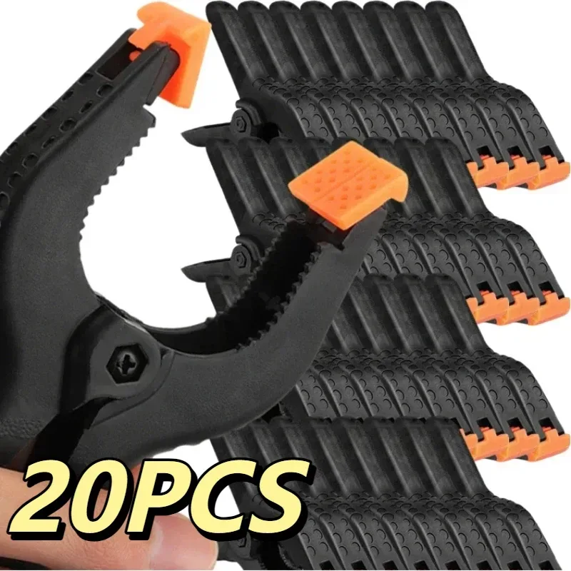 5/20 Stück 2 Zoll Kunststoff-Federklemmen Verstellbare Holzbearbeitungsklemmen Fixierclips DIY Handwerk Fotografie-Hintergrund Aufhängeclips
