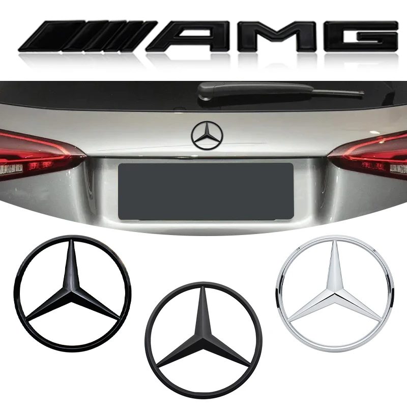 1 Stück ABS Auto-Heckemblem Aufkleber Mercedes Benz Ersatz-Zubehör für W204 W222 W205 W177 W212 W213 X253 W203 W176