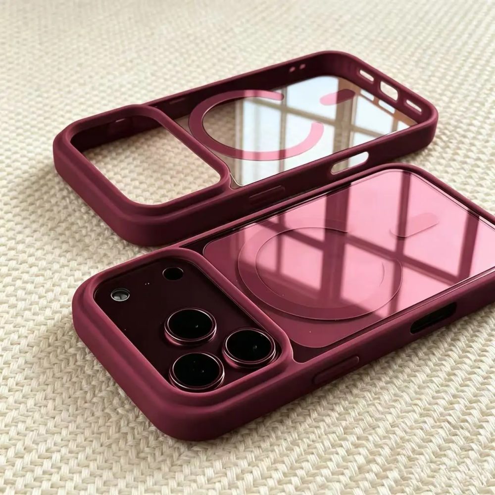 Modische MagSafe Wireless-Lade-Handyhülle für iPhone 17 Air 16 15 14 Plus 13 12 Pro Max ? Transparente Acryl-Rückabdeckung