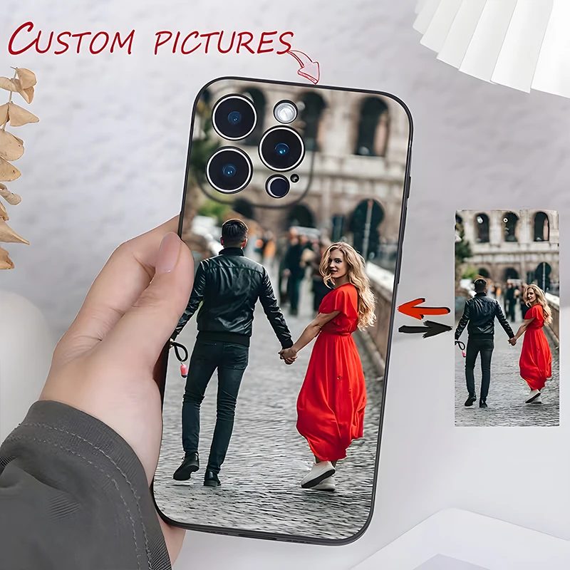 Für iPhone 17 16 16E 15 14 13 12 11 Pro Max Air Mini SE 2020 2022 X XS XR 6 7 8 Plus DIY Benutzerdefinierte Foto-Stoßfeste Weiche Hülle