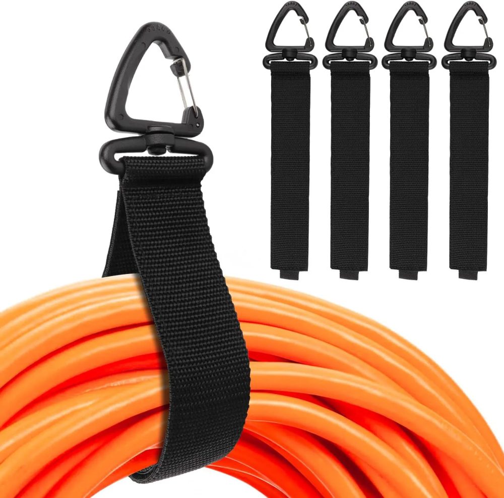 Kabel-Organizer-Halter mit drehbarer Schnalle, Kabelmanager, Netzkabelmanagement, Nylon, schwere Kabel-Aufbewahrungsgurte für Kabel, Schläuche