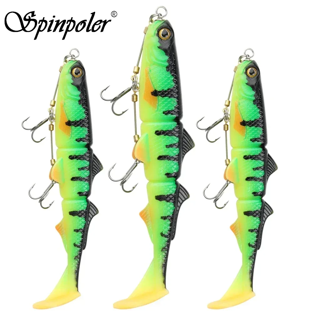 Spinpoler Pike Stinger Rig Hook Systerm mit 3D Swimbait Soft Lure Fishing Bait Paddle T Tails For Zander Pike Big Game Fish