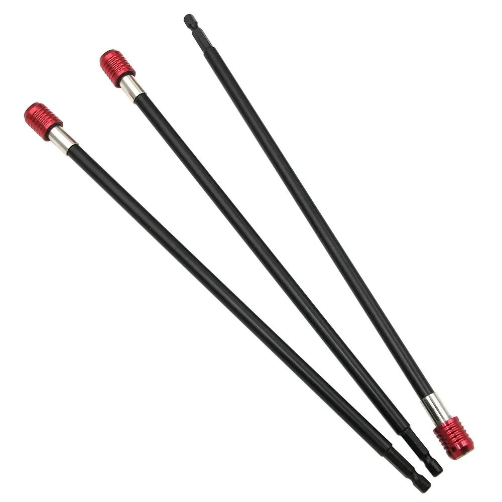 1pc Sechseckigen Griff Rot Erweiterte Quick Release Selbstsichernde Verlängerung Stange Verlängerung Stange 300mm Schraubendreher Verlängerung Stange werkzeug