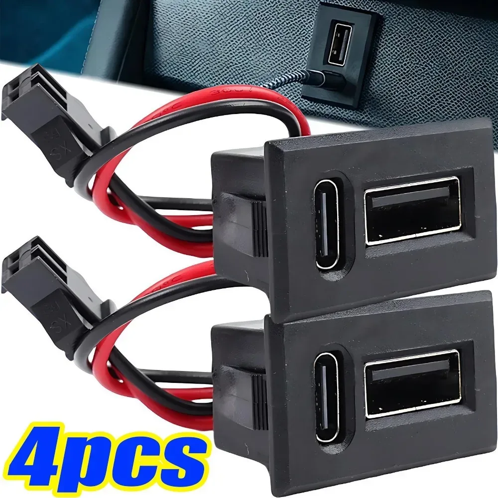 Dualer USB-C-Buchsenanschluss 20V/3A Kupferkabel Ersatz für Auto, Fahrzeug, Smart-Home-Geräte ? Strom- und Datenanschluss