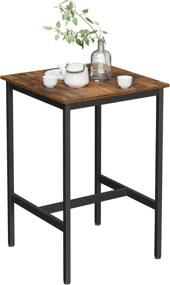VASAGLE Stehtisch, Bartisch, hoher Esstisch, Rednerpult mit stabilem Stahlgestell