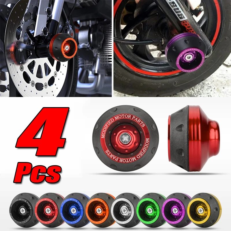 2/4Pcs Universal Motorrad Rad Schutz Crash Pad Motorrad Crash Protektoren Legierung Motocross Fallende Gabel Slider Tassen