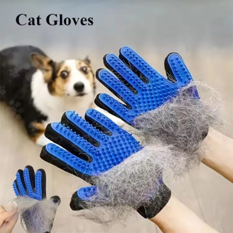Pet Haar Handschuh Kamm Haustier Hund Katze Pflege Reinigung Handschuh Enthaarung Haarentferner Massage Pinsel Tier Liefert Katze Zubehör