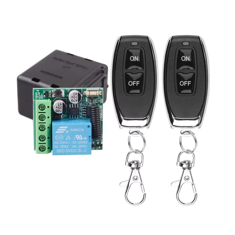 DC 12V 433Mhz RF Funkfernbedienungsschalter Relais 1-Kanal-Empfängermodul für LED-Tür Elektromagnetisches Schloss DIY