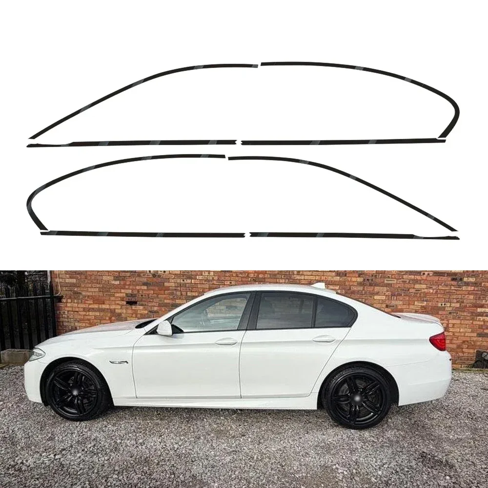 Glänzender/Matter Schwarzer Chrom-Entfernungs-Aufkleber für BMW 5er F10 2011-2017 Limousine Autofenster Außenverkleidung