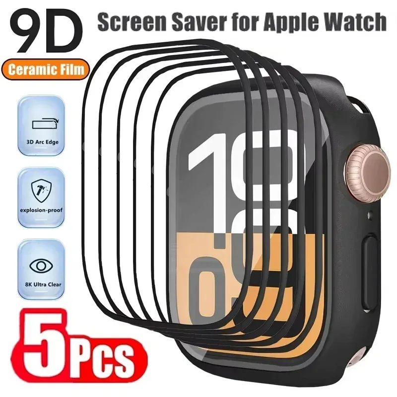 1-5 Stück Keramik-Displayschutzfolie für Apple Watch 9 8 7 6 5 38MM 40MM 42MM 44MM 41MM 45MM Keramikfolie für IWatch Ultra 3 2 1 49MM