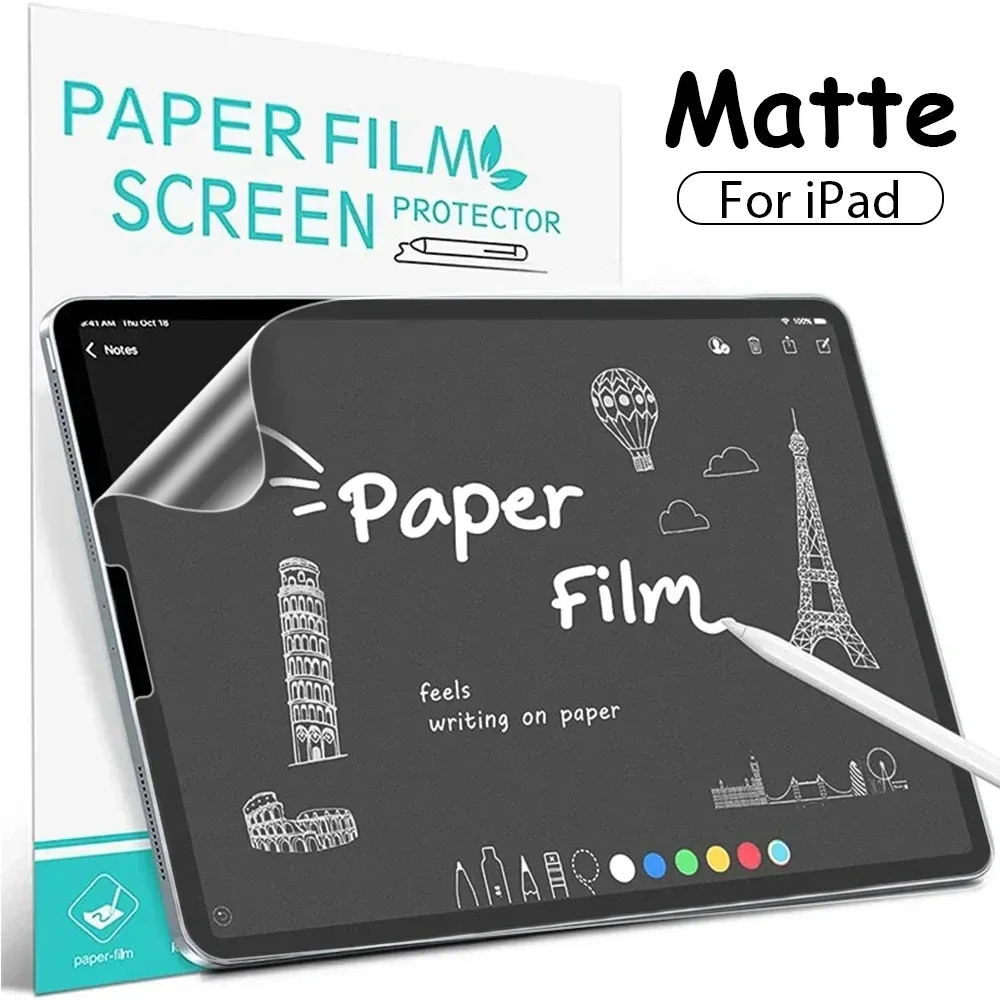 Papierähnlicher Displayschutz für iPad Air 11 M3 A16 Pro 12.9 13 M4 M5 Air 3 4 5 10. 9. 8. Generation Mini 6 7 Zubehör