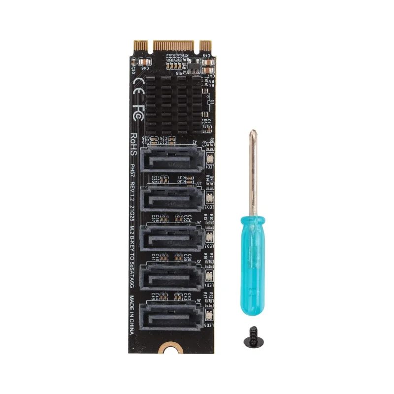 M.2 NVME PCI-E PCIE X4 X8 X16 auf 6 Port 3.0 SATA Adapter Karte Riser III ASM1166 6 GB/S Chassis Server PC Computer Erweiterung