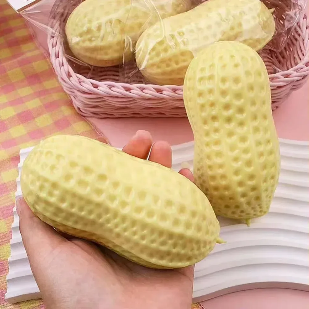 Erdnussförmige Squishy-Spielzeuge, Stressabbau-Tool, weiche Textur, Squishies, Fidget-Modus, Anti-Stress-Geschenk, für Kinder und Erwachsene, Geburtstagsgeschenke