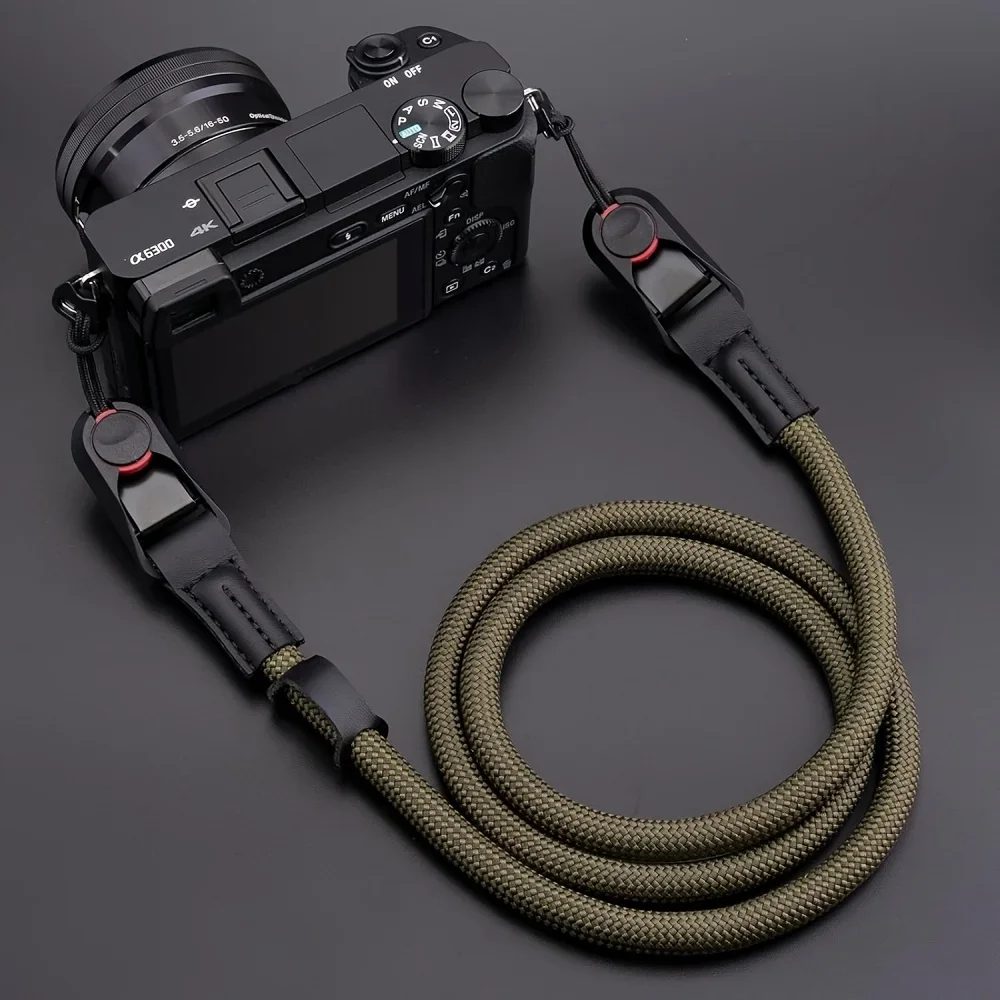 Kameragurt mit Schnellverschluss, rundes Seil, schnell abnehmbarer Schultergurt für spiegellose DSLR-Kameras, verstellbarer Kamera-Umhängegurt