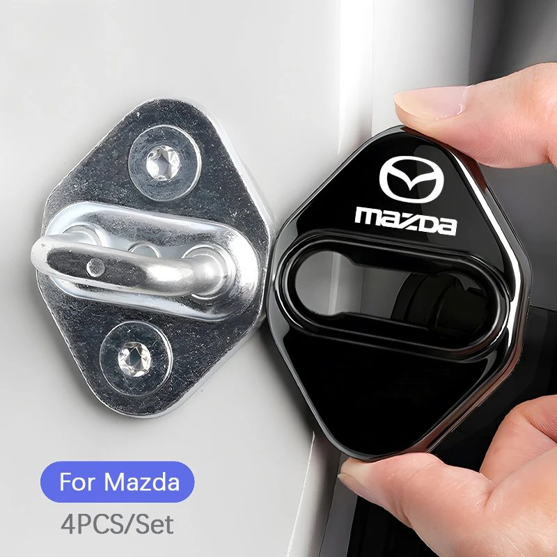 4 Stück Autotürschloss-Schutzabdeckungen aus Zinklegierung für Mazda 3 6 2 5 CX5 CX3 Atenza MX5 CX7 Axela CX30 CX90 CX60 CX50