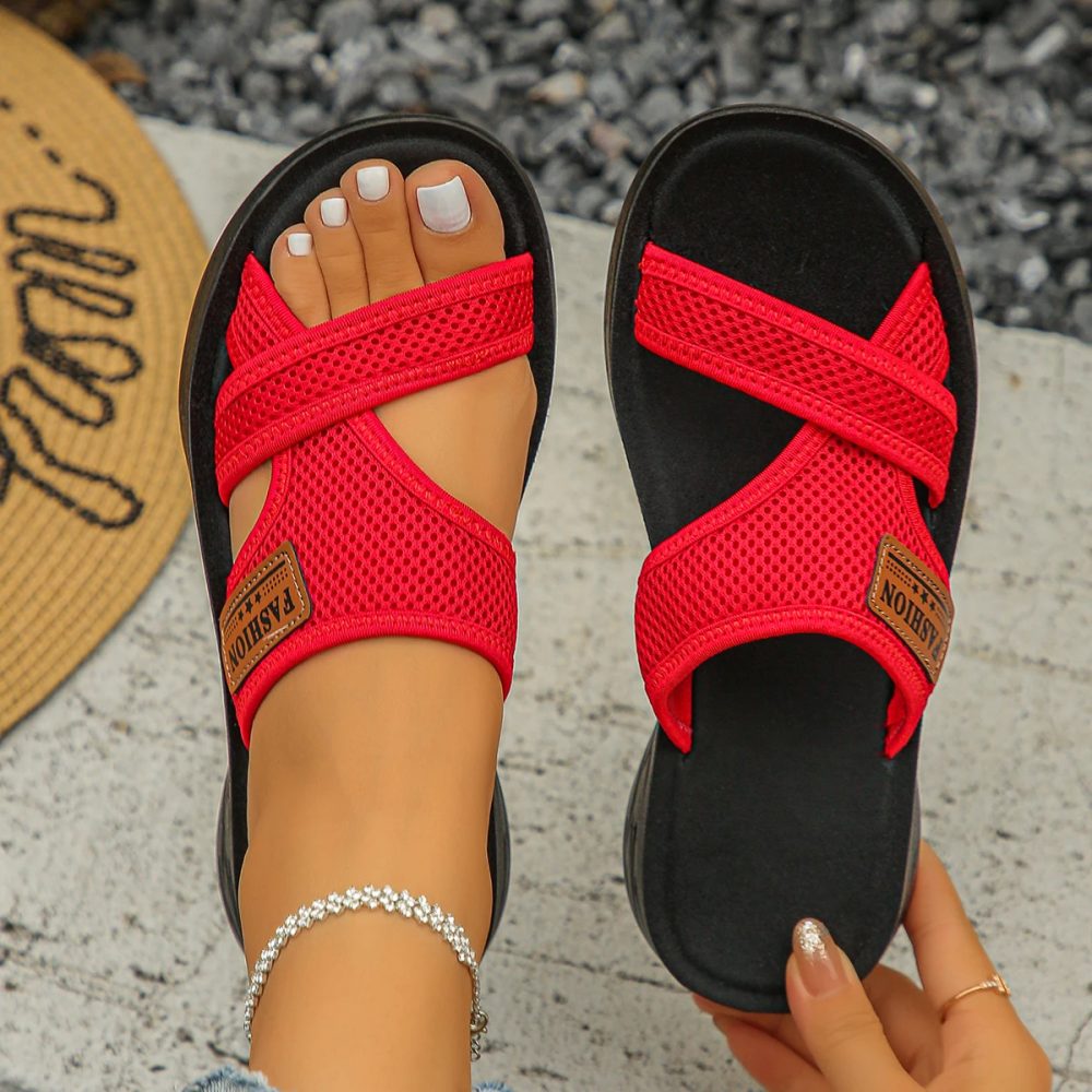 Frauen Flache Hausschuhe Sommer Outdoor Tragen Sandalen Weichen Boden Leichte Schuhe Frauen Casual Vielseitige Strand Hausschuhe Slides Frauen