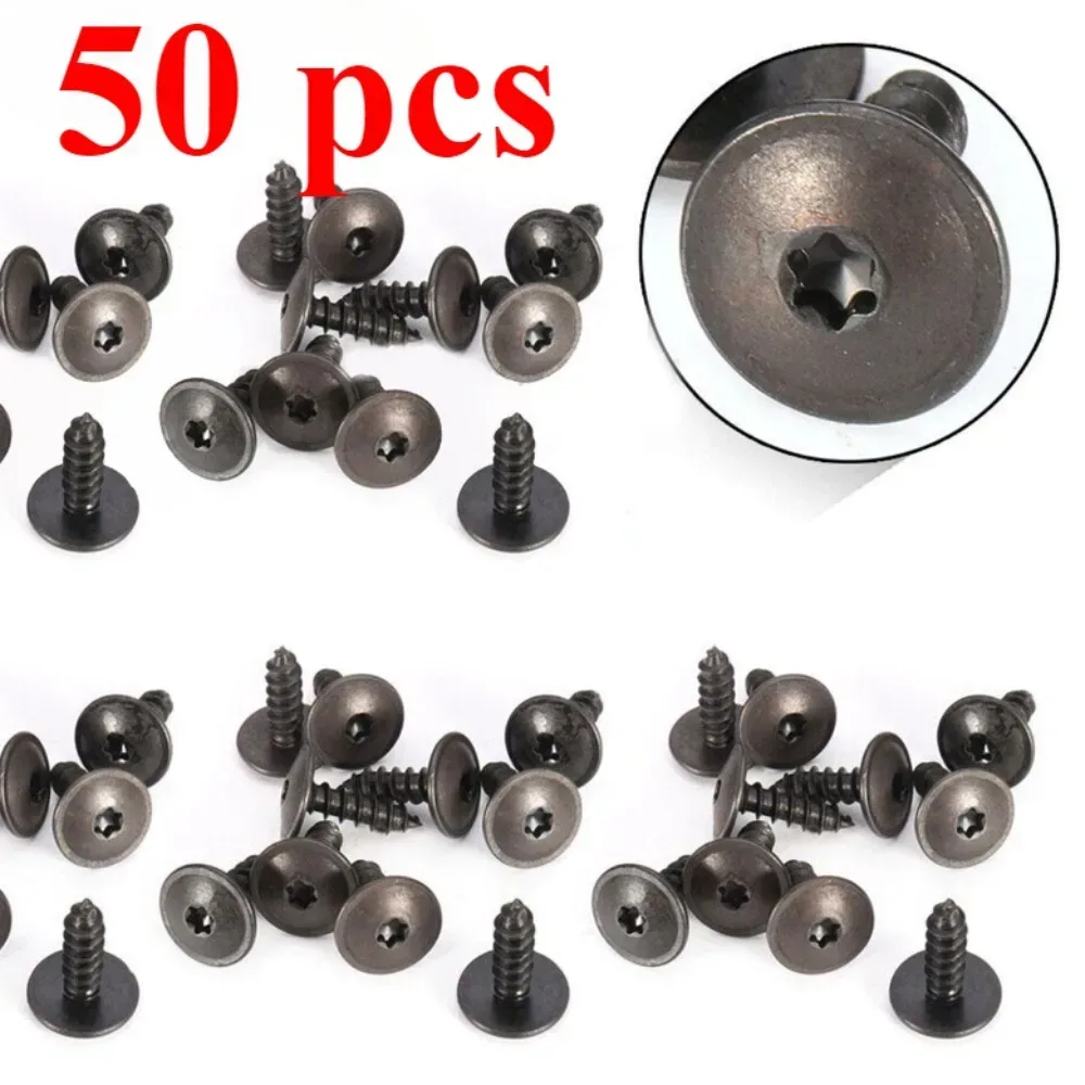50 Stück Motorabdeckung Unterboden Spritzschutz Radlauf Torx-Schrauben Universal für VW für AUDI 5 x 16 mm Auto-Befestigungsclips Zubehör