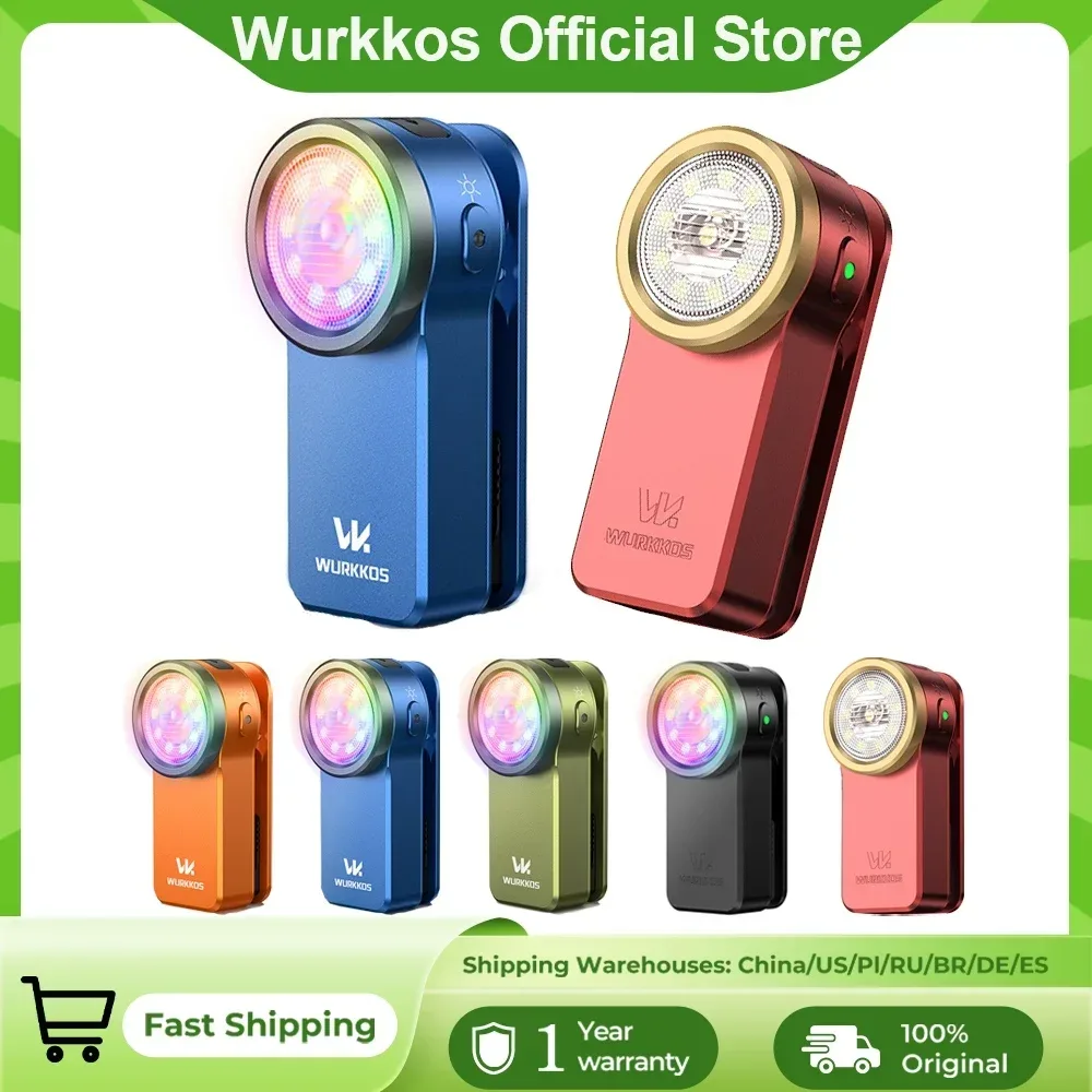 Wurkkos HD03 680LM Mini Clip-Licht USB Wiederaufladbare Taschenlampe Spotlight/Floodlight Tragbare RGB-Taschenlampe mit Magnet