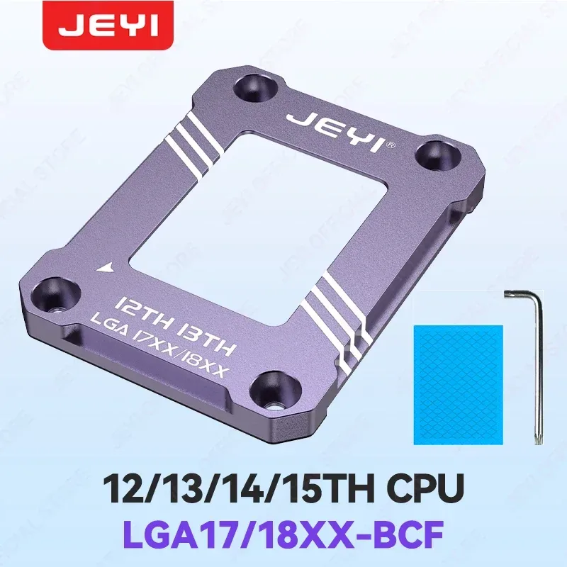 JEYI CPU-Biegekorrekturrahmen der 12.-15. Generation, Aluminium, feste Rückwandplatine, CPU-Kontaktrahmen-Sockel für Intel LGA-17XX 18XX CPU