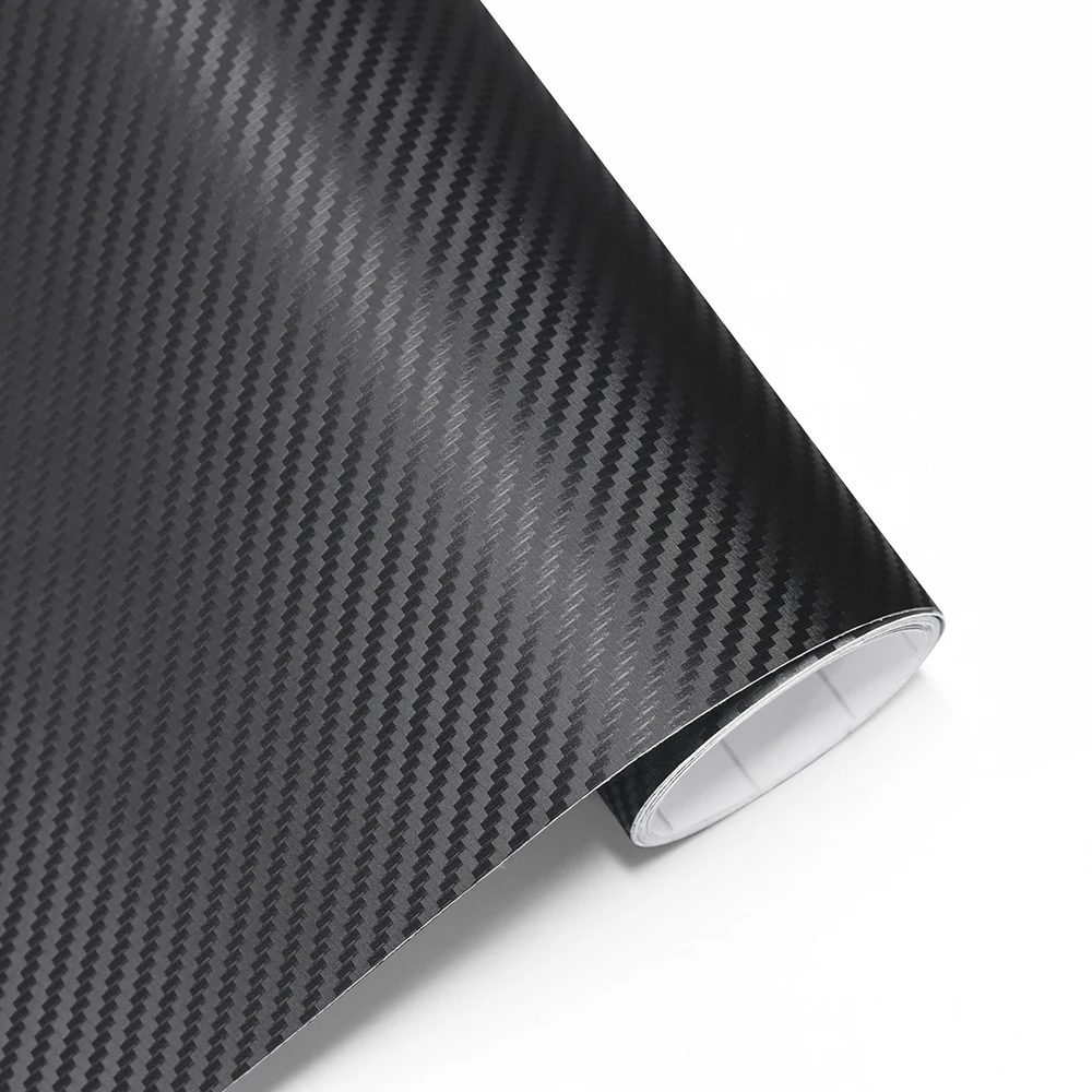 3D Carbon Fiber Schwarz Vinyl Wrap Auto Motorrad Klebstoff Vinyl Körper Wrapping Film PVC Styling Auto Aufkleber Auto Zubehör