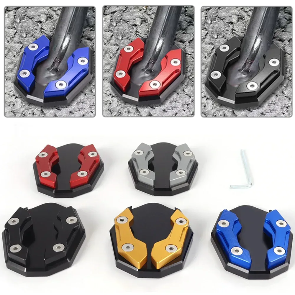 Aluminium Motorrad Seitenständerplatte Universal Vergrößerung Fußverlängerung Ständerunterlage für Motorrad-Modifikation