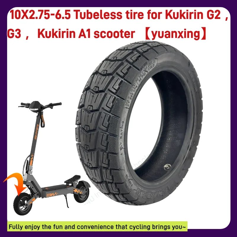 10x2.75-6.5 Vakuum-Schlauchlosreifen für KuKirin G2 G3 Kukirin A1 SmartGyro Rockway C Elektroroller Reifen Ersatzteile