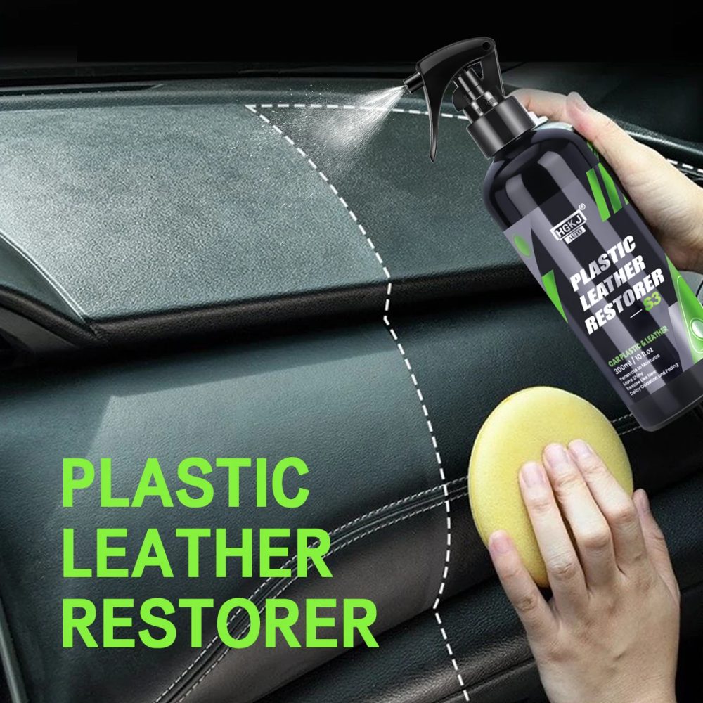 Auto Kunststoff Leder Restaurator Spray Polish Reiniger Beschichtungsmittel Zurück Zu Schwarz Mehr Glanz Auto Reinigung Produkte S3