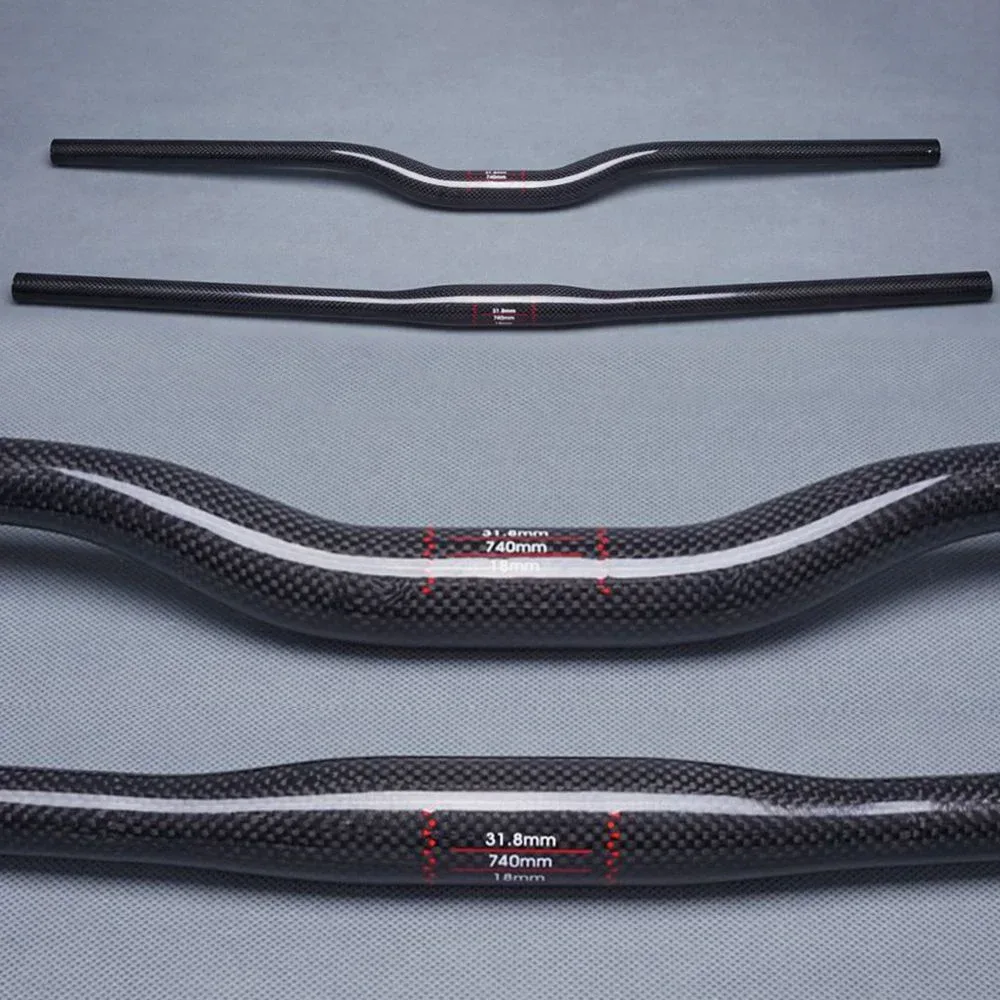 Fahrradlenker aus Carbonfaser, MTB-Fahrradlenker, Mountainbike-Teile für Vorbau-Durchmesser 31,8 mm, Breite 580 mm-760 mm, 3K glänzend