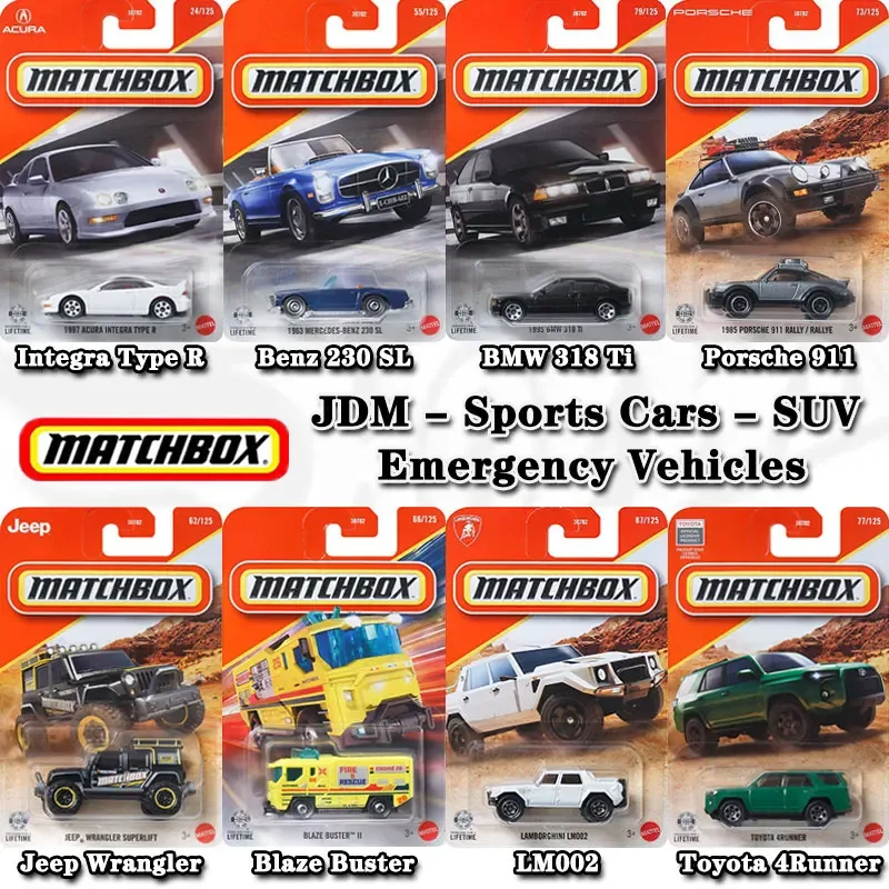 Matchbox 1:64 Druckguss-Legierungs-Automodell, BMW 318 Toyota 4Runner Jeep Recon, Sammler-Spielzeugauto für Jungen, Hobby-Geschenk 30782-26H Charge