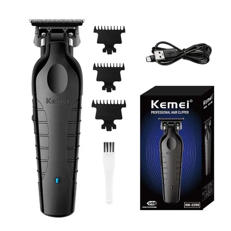 KM-2299 Haarschneidemaschine Kemei Professioneller elektrischer USB-wiederaufladbarer Friseur-Trimmer Akku-Trimmer Typ C Zero Gapped Cutting