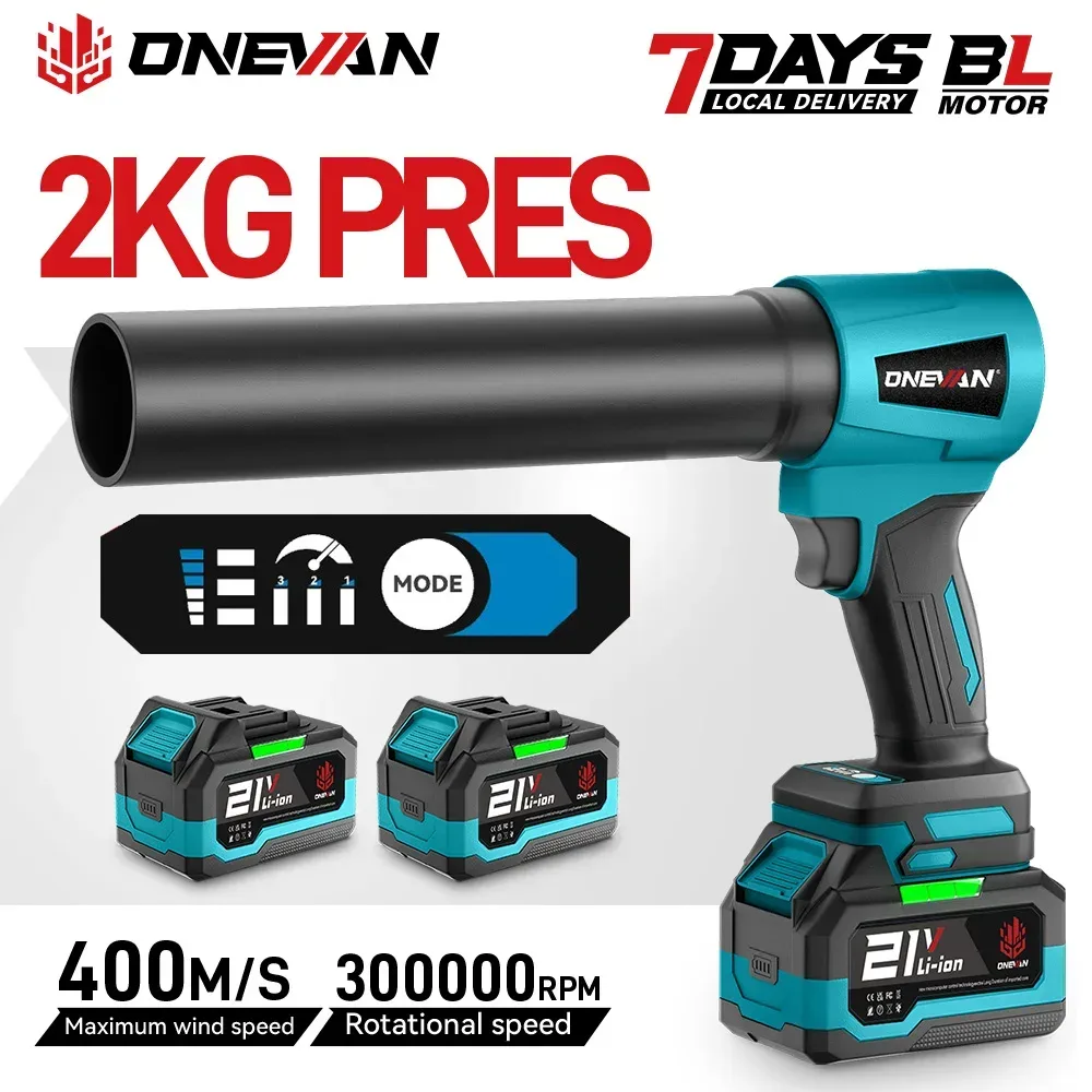 ONEVAN 400 mt/s 4000 W High Power Bürstenlosen Turbo Gebläse Fan Elektrische Luft Gebläse Jet Fan Schnee Blatt Staub werkzeug Für Makita Batterie Pin