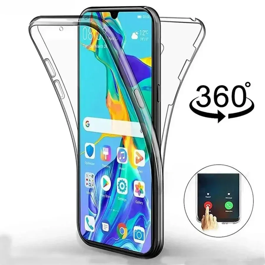 360-Ganzkörper-Silikon-Kunststoffhülle für Huawei P30 P40 P20 Lite Mate 10 Lite Mate 20 Pro P Smart 2019 2020 2021 Honor 8X Cover