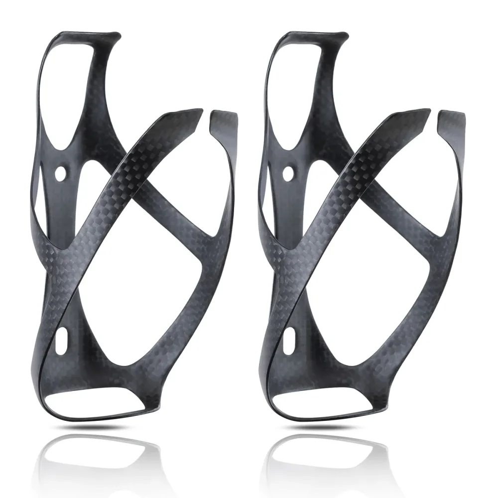 HUALONG No Logo 3K Carbon Fiber Fahrrad Wasserflaschenhalter MTB Road Gravel Fahrrad Wasserflaschenhalter Käfige Mattschwarz, Gewicht (19