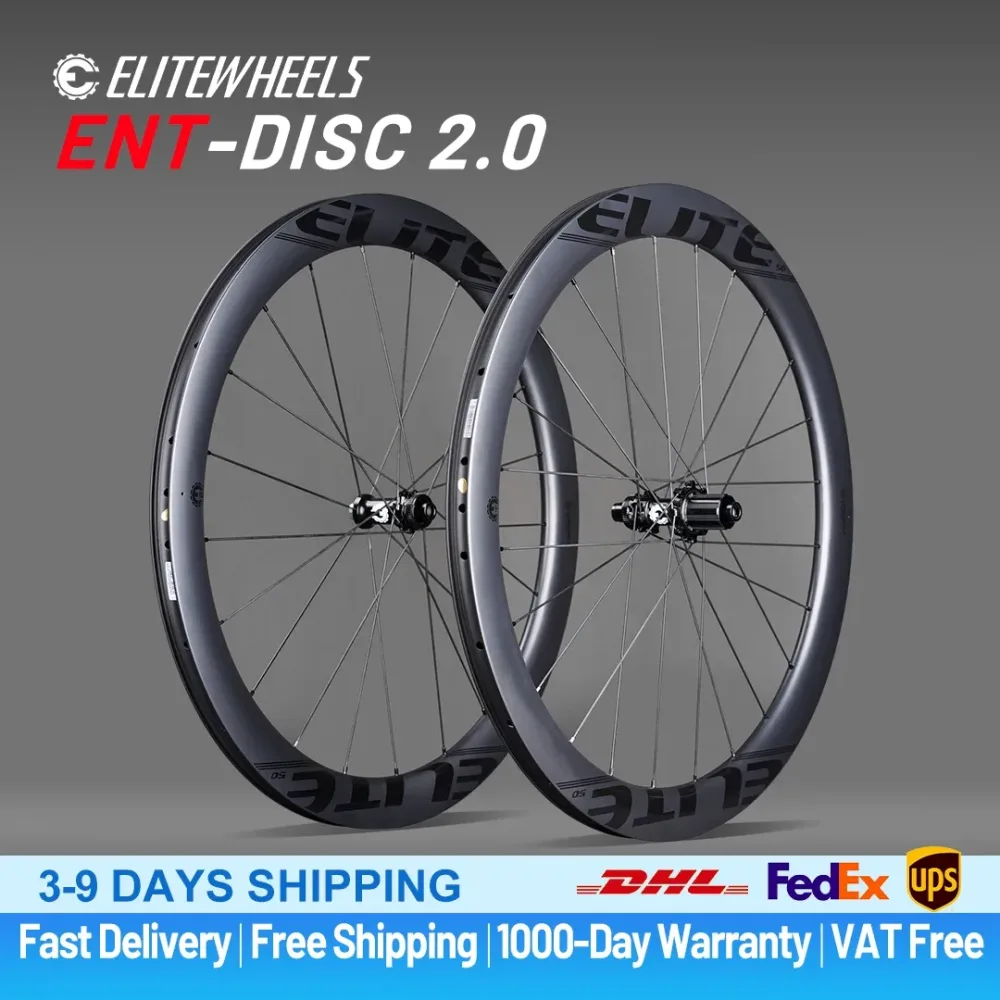 ELITEWHEELS ENT 2.0 Scheibenbremsen-Laufradsatz 700C Carbon-Laufräder Center Lock Fahrrad UCI-Qualität Rennrad