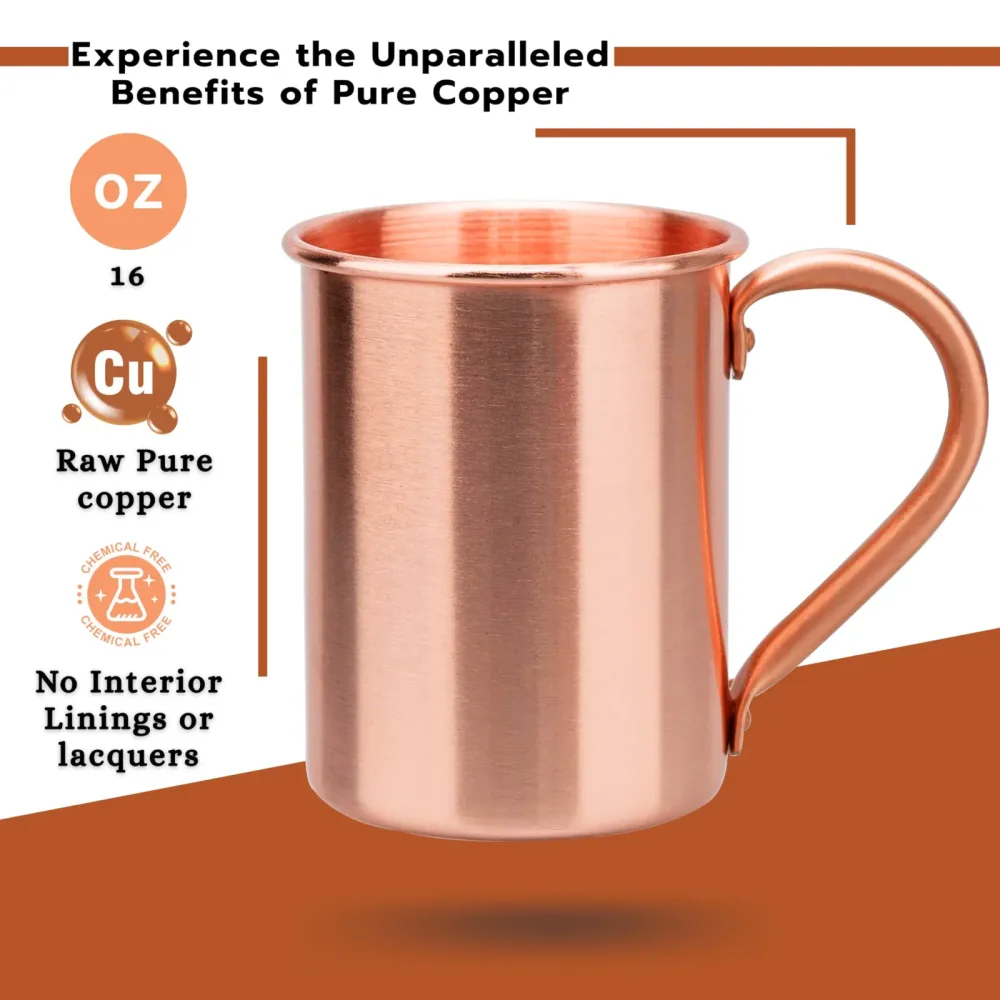 400ml Luxuriöser Glatt Geschliffener Reiner Kupferbecher Handgefertigte Hammer-Textur Kupfer-Mule-Weinbecher Bier-Cocktail-Milch-Trinkbecher