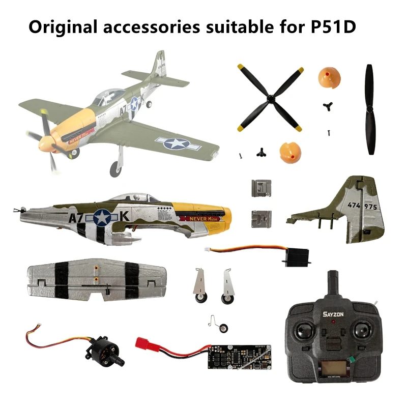 WLTOYS P51D Ferngesteuertes Flugzeug Ersatzteile Segelflugzeug Original Zubehör RC Flugzeug Räder Motoren Rumpf Flügel