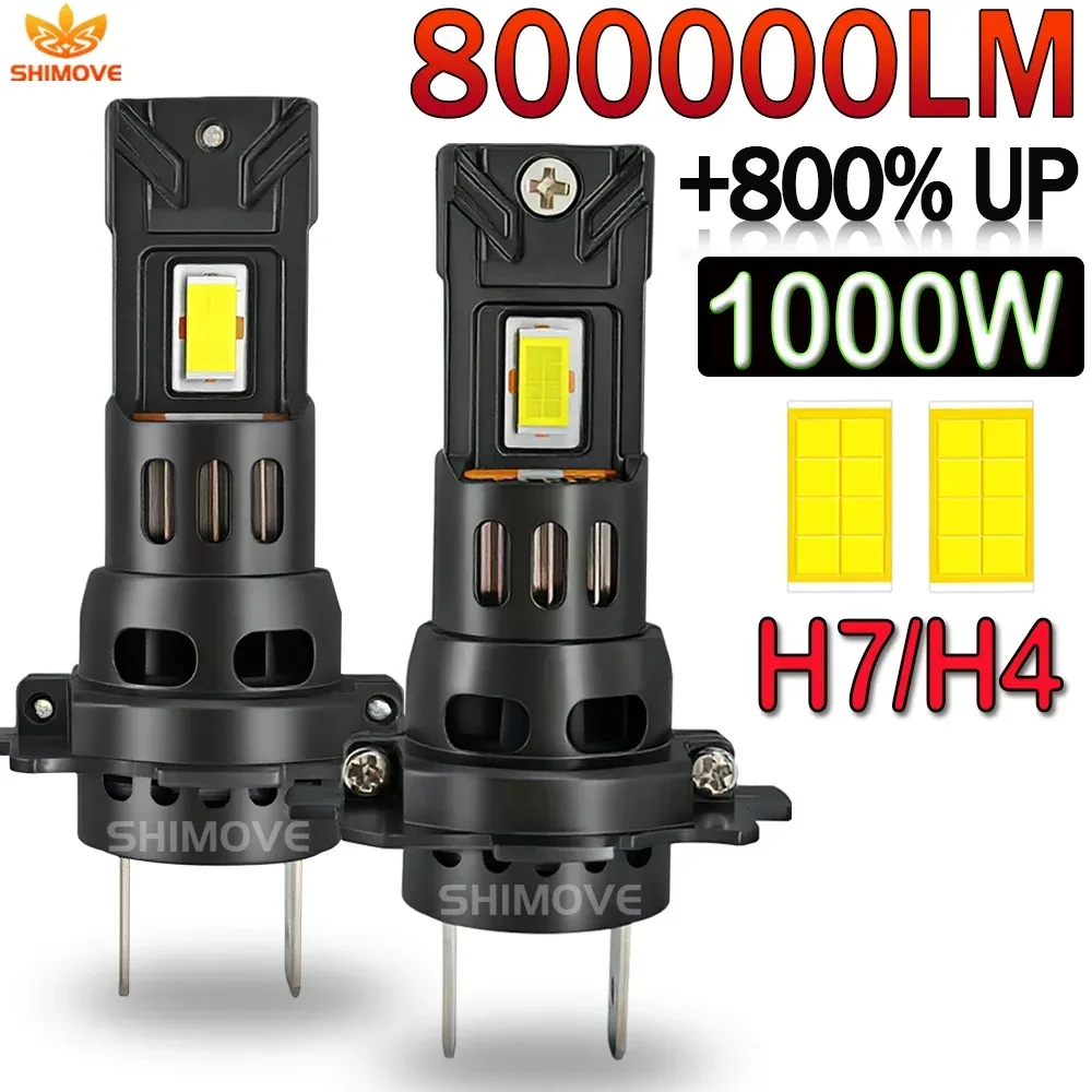 H7 H4 LED-Scheinwerferlampe Hochleistungs-Canbus Turbo-LED-Leuchten für Auto 6000K Spotlight-Upgrade Automobil-Motorrad-Lampe Nebelscheinwerfer