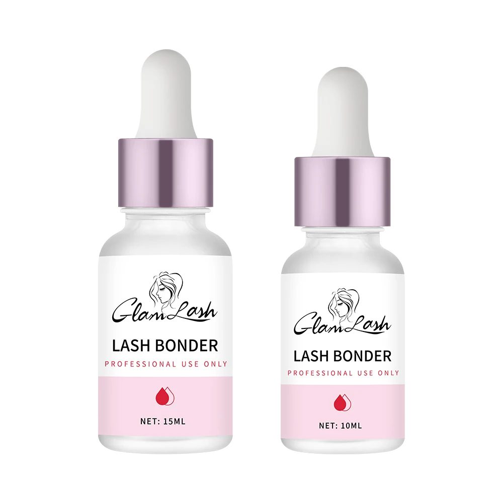 GLAMLASH 10 ml/15 ml Super Bonder Fixiermittel für Wimpernverlängerungen, Grundierung für Wimpern, Kleber, Hilfskleber für Wimpern