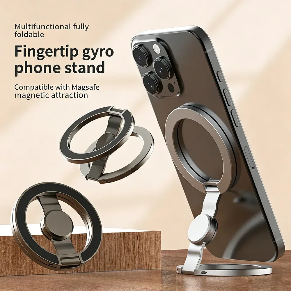 Doppelseitiger Magnetischer 3-Teiliger Schimmernder Pulver-Magnetring Telefonhalter 360° °   Drehbares, ultraleichtes, ultradünnes Allo