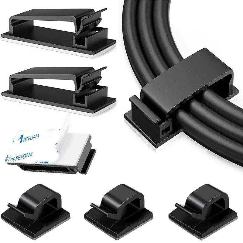 Klebstoff Draht Organizer Kabel Halter Kabel Management Kabelbaum Klemme Clip Für Home PC Power USB Kabel Verdrahtung Desktop Kabel Manager