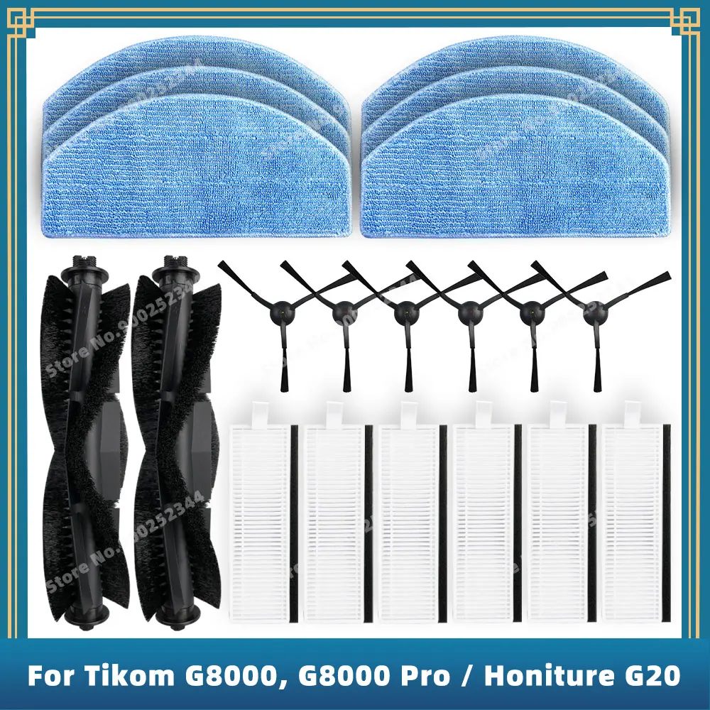Kompatibel für Honiture G20 Pro, Tikom G8000 Pro, Laresar Evol 3 3S ersatzteile zubehör hauptseite bürsten filter mop