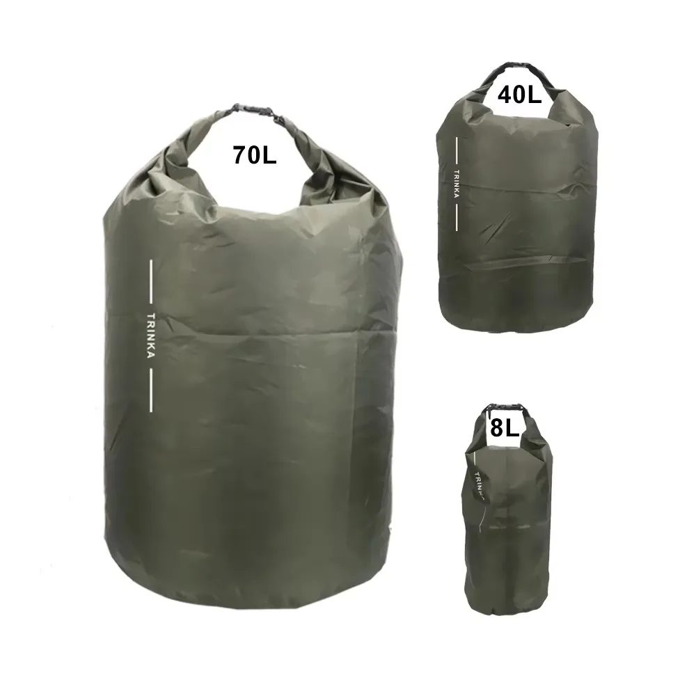 Trockenbeutel zum Rudern, Kajakfahren und Kanufahren, 8L, 40L, 70L, wasserdichte, nicht mit Wasser gefüllte Beutel, geeignet für Outdoor-Reisen