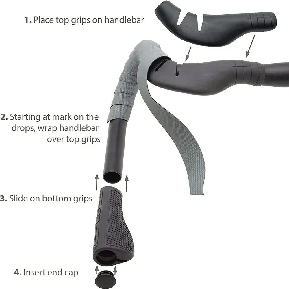 Cruise Control Drop Bar Grips für Rennradlenker, passend für alle Drop Bar-Lenker für Rennräder, Kies und Fixie-Fahrräder