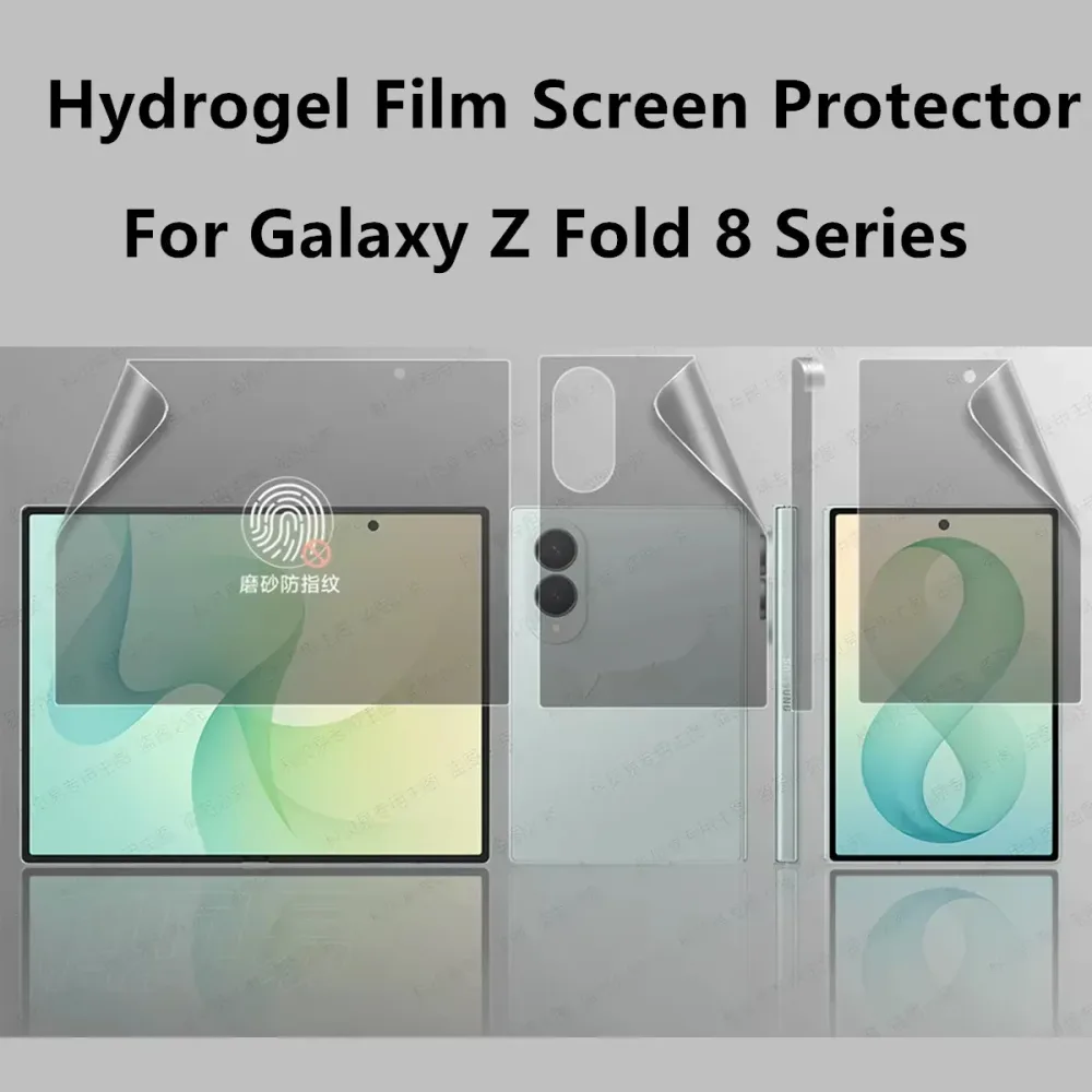 Weiche, mattierte, transparente Hydrogel-Folie für Samsung Galaxy Z Fold 8 Zfold8 Ultra, HD-klare TPU-Displayschutzfolie für Vorder- und Rückseite