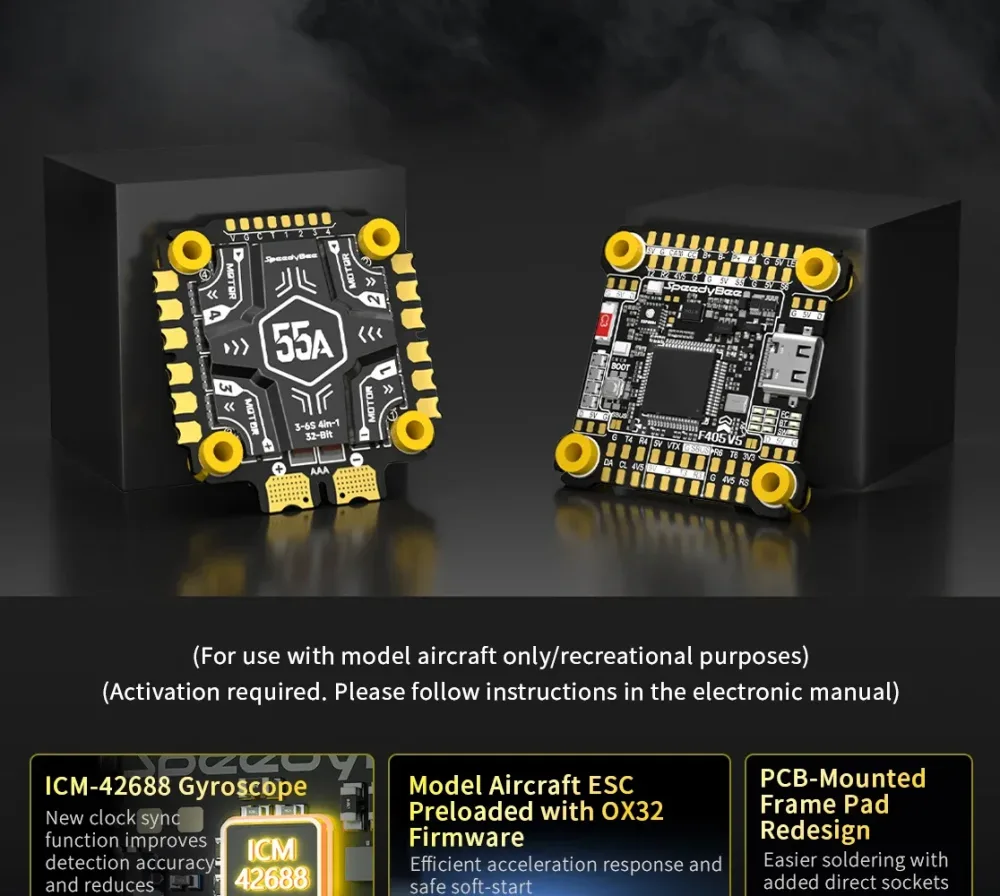 Speedybee F405 V5 55A Stapel F405 V5 FC & OX32 4-in-1 55A ESC