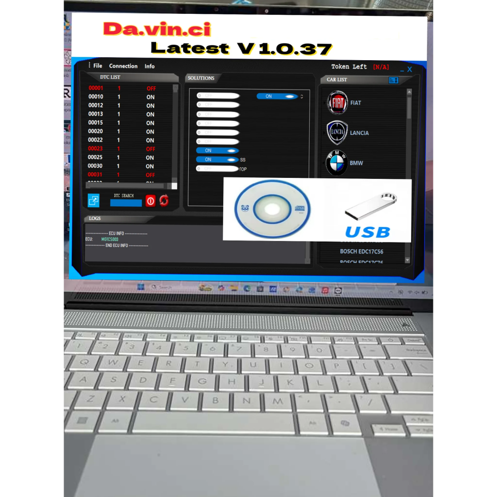 2026 Da.Vin.ci V1.0.37 DAVINCI1.0.35 Voll Funktionsfähige Kostenlose ECU-Lösungen V1.01 Automotive Diagnostics Repair Workshop 1PC Installation