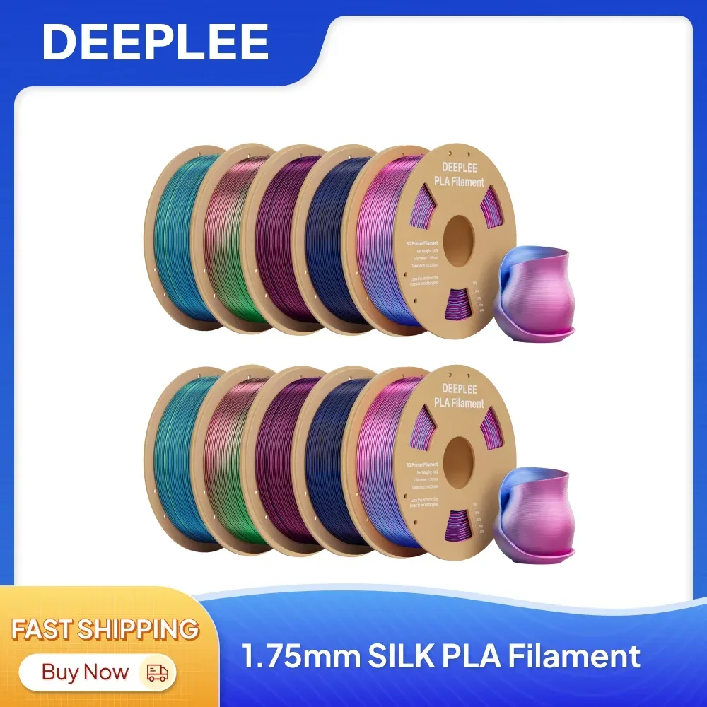 DEEPLEE 4/8KG Seiden-PLA-Filament für 3D-Drucker Filament für Neptune 4 Max Neptune 3 Pro PLA Seidenbronze Deeplee Filament