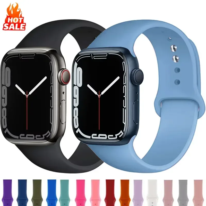 Silikon band für Apple Uhren armbänder 49mm 40mm 44 mm 45mm 46mm 42mm 41mm 38mm Sporta rmband iwatch Serie 10 9 8 3 se ultra 2
